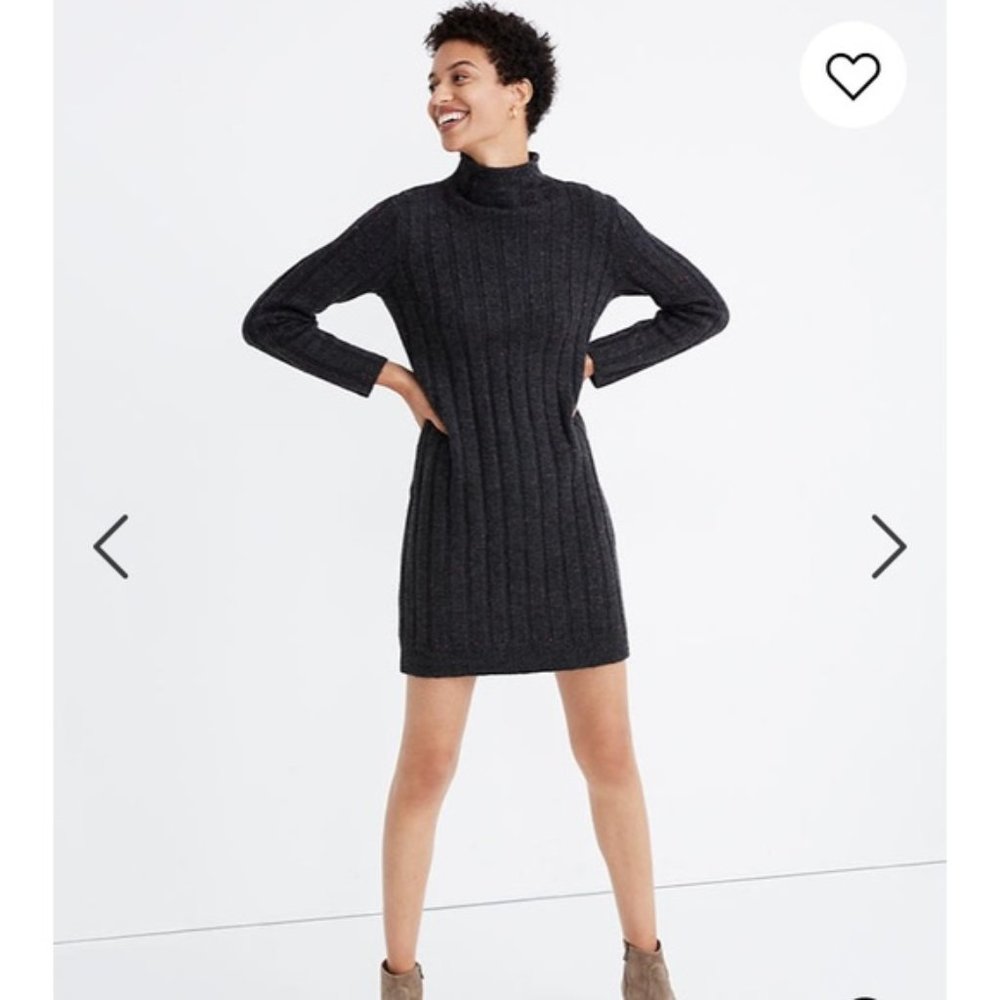 🍀Madewell Donegal Rolled Mockneck Sweater Dress - Picture 2 of 7